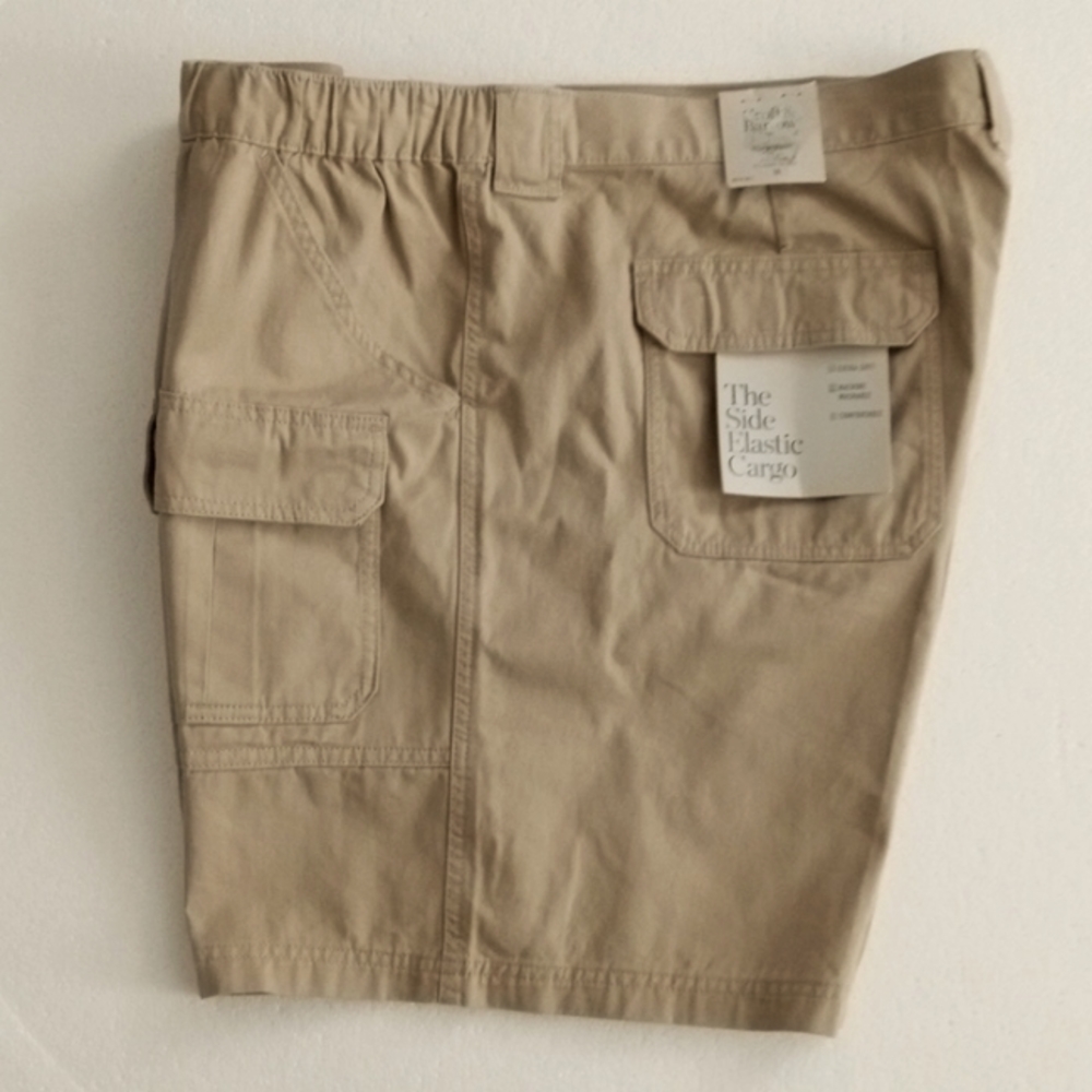 Side Elastic Cargo Shorts